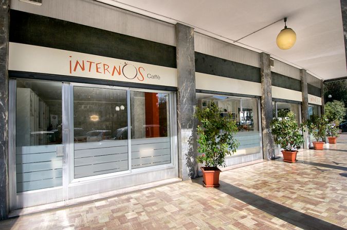 arredamento bar bancone progetto illuminazione internos caffe 6