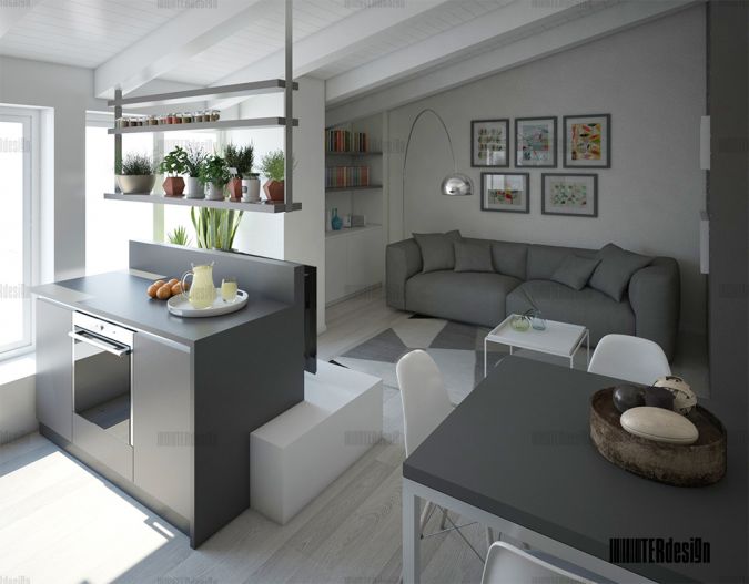 render ristrutturazione appartamento mansardato 2